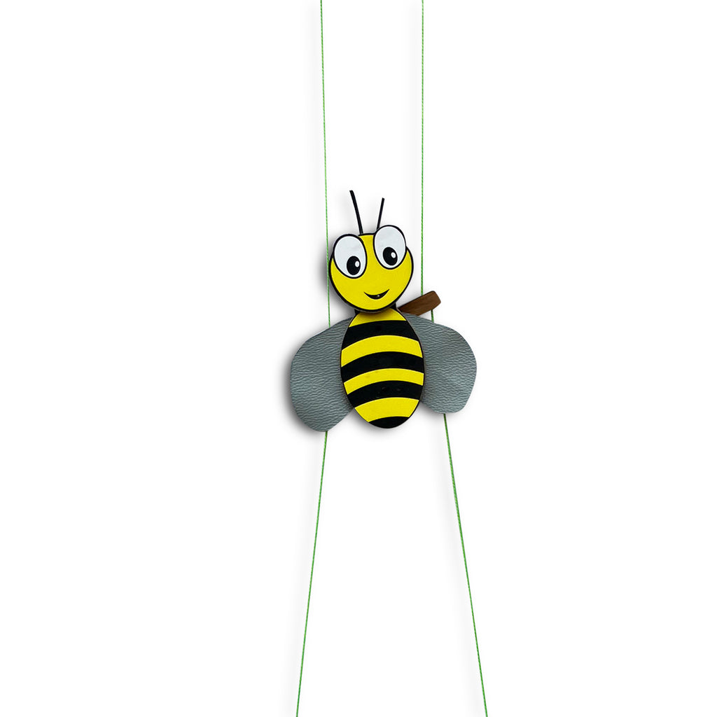Climbing honeybee toy hanging on two strings