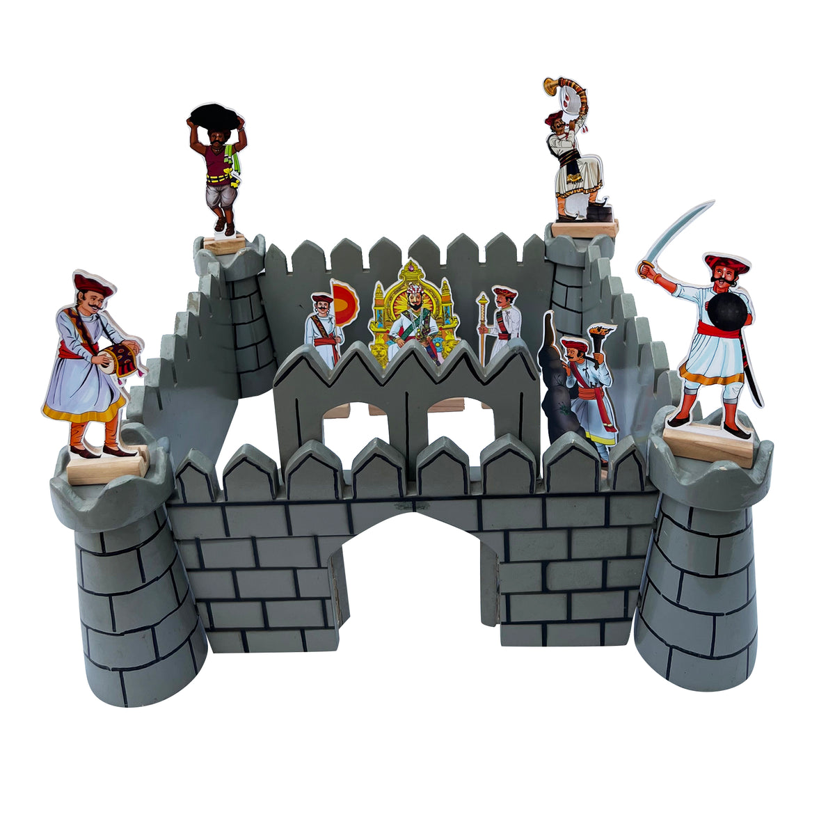 Mavale (मावळे) Cutouts with Wooden base - For Diwali Fort Decoration