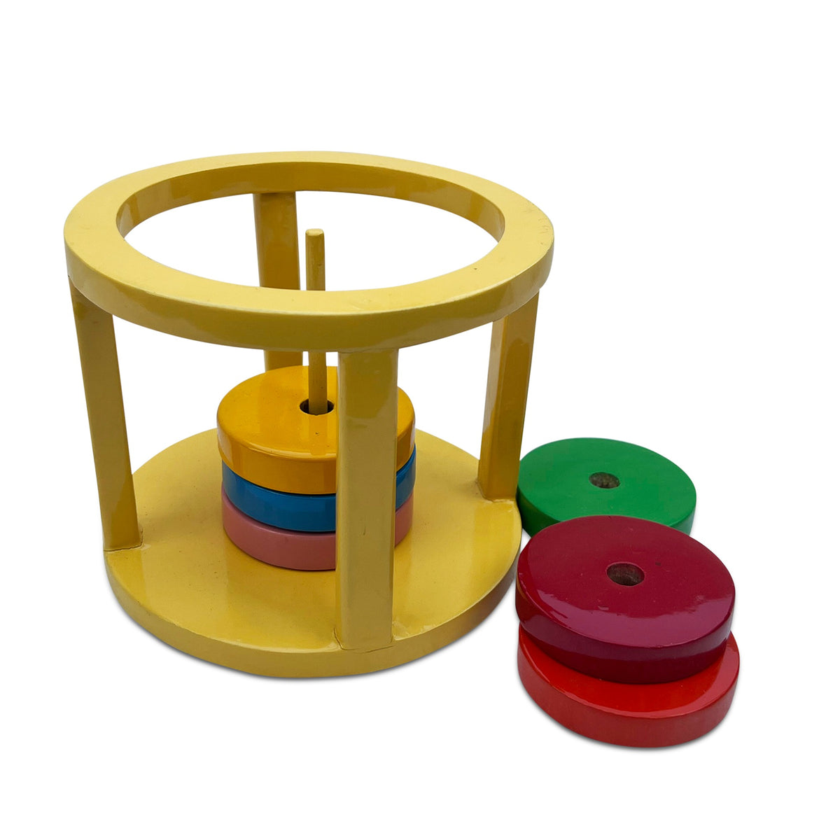 Pyramid Well half-filled with discs set aside