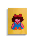 Doll tray puzzle on a yellow board