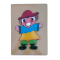 Joker tray puzzle assembled on a beige board