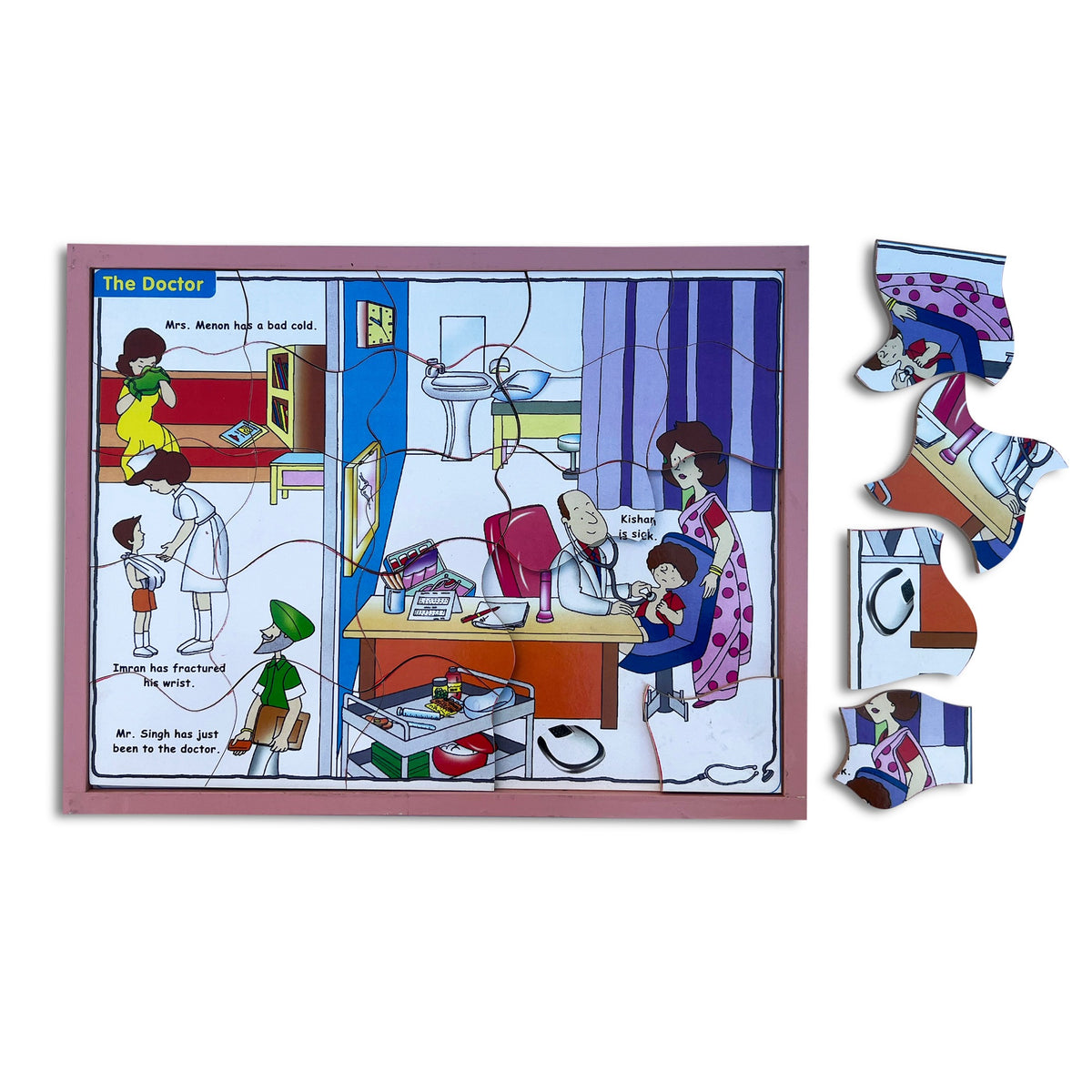 At the Doctor jigsaw puzzle with some pieces taken out