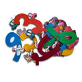 Hindi pictorial number cut-outs with picture counters: cars, ducks, cats and aeroplanes