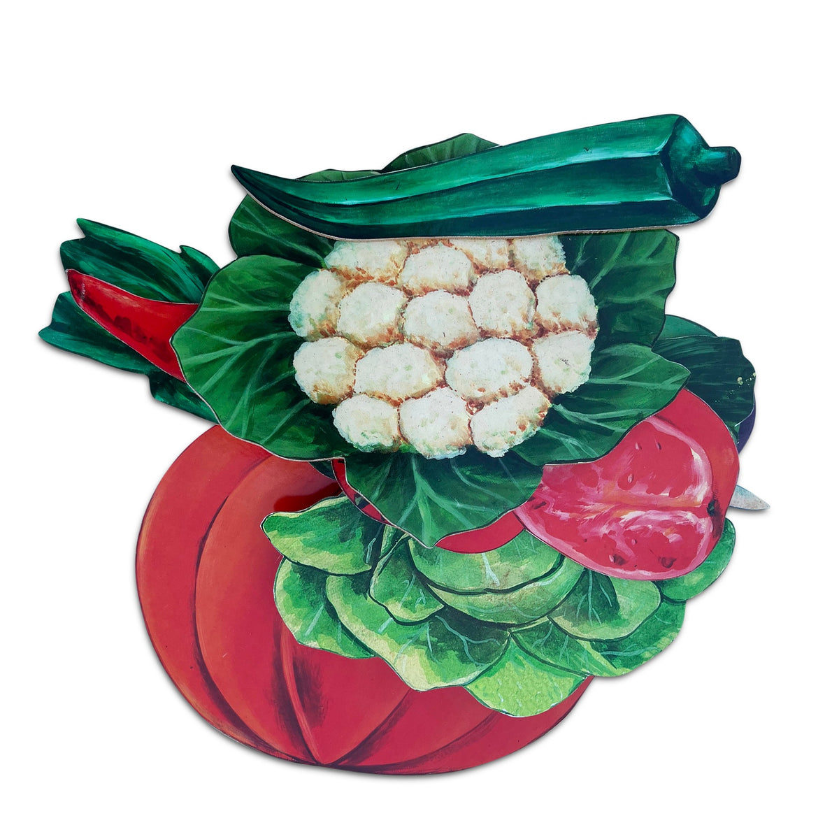Big vegetable cut-outs: cauliflower, pumpkin, okra and more