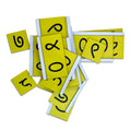 Hindi place value cards in yellow with Devanagari numerals