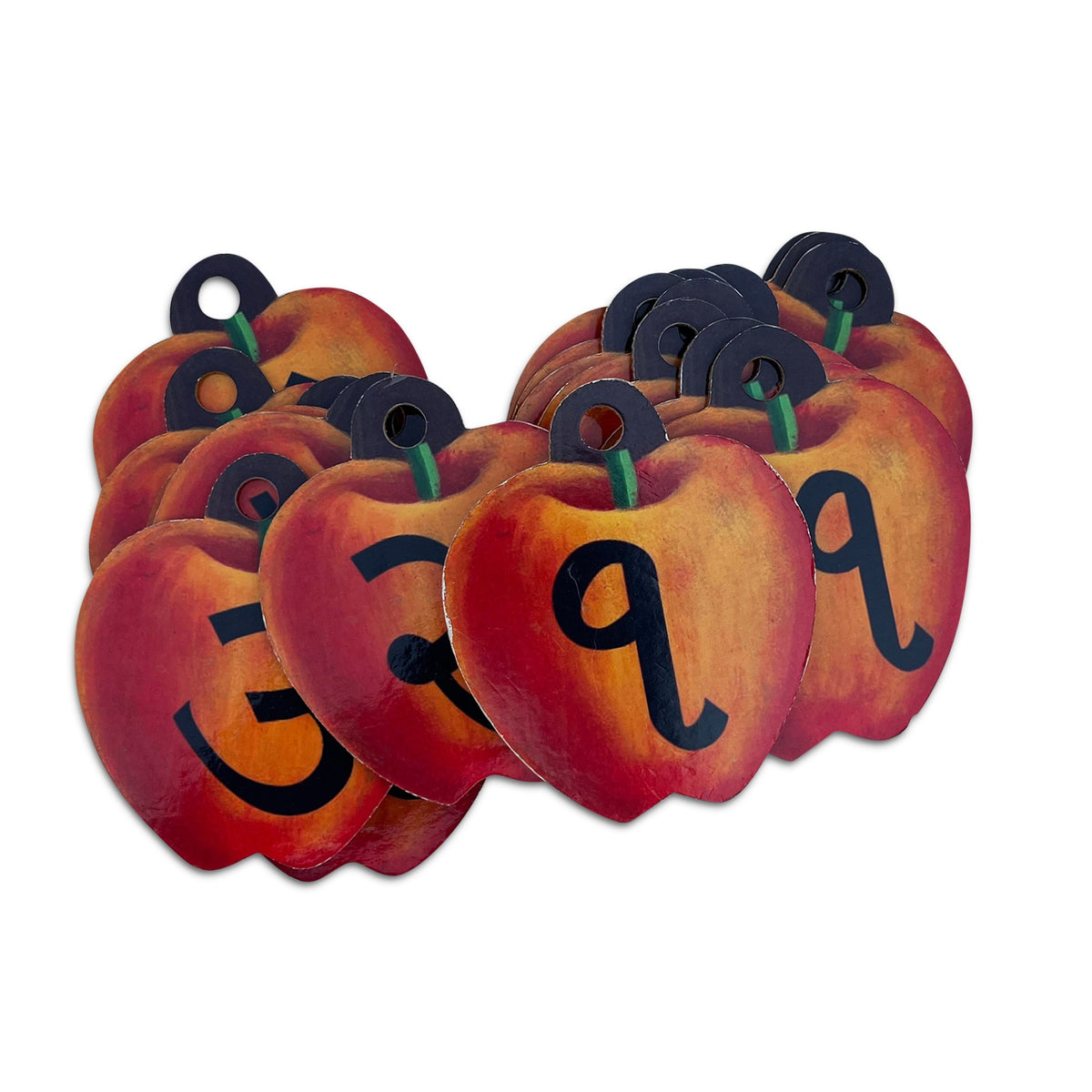 Gujarati number apples with hooks