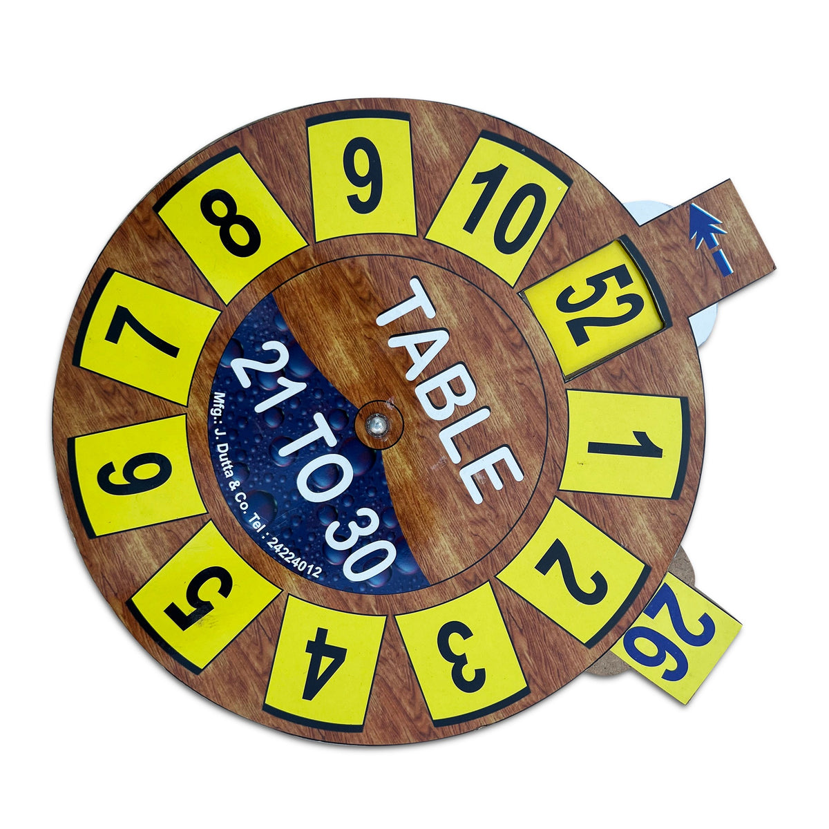 English multiplication wheel Table 21 to 30