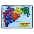 Maharashtra state jigsaw puzzle in English with each district a separate knobbed piece