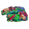 Fox and the Lion story cut-outs: fox and lion in the jungle