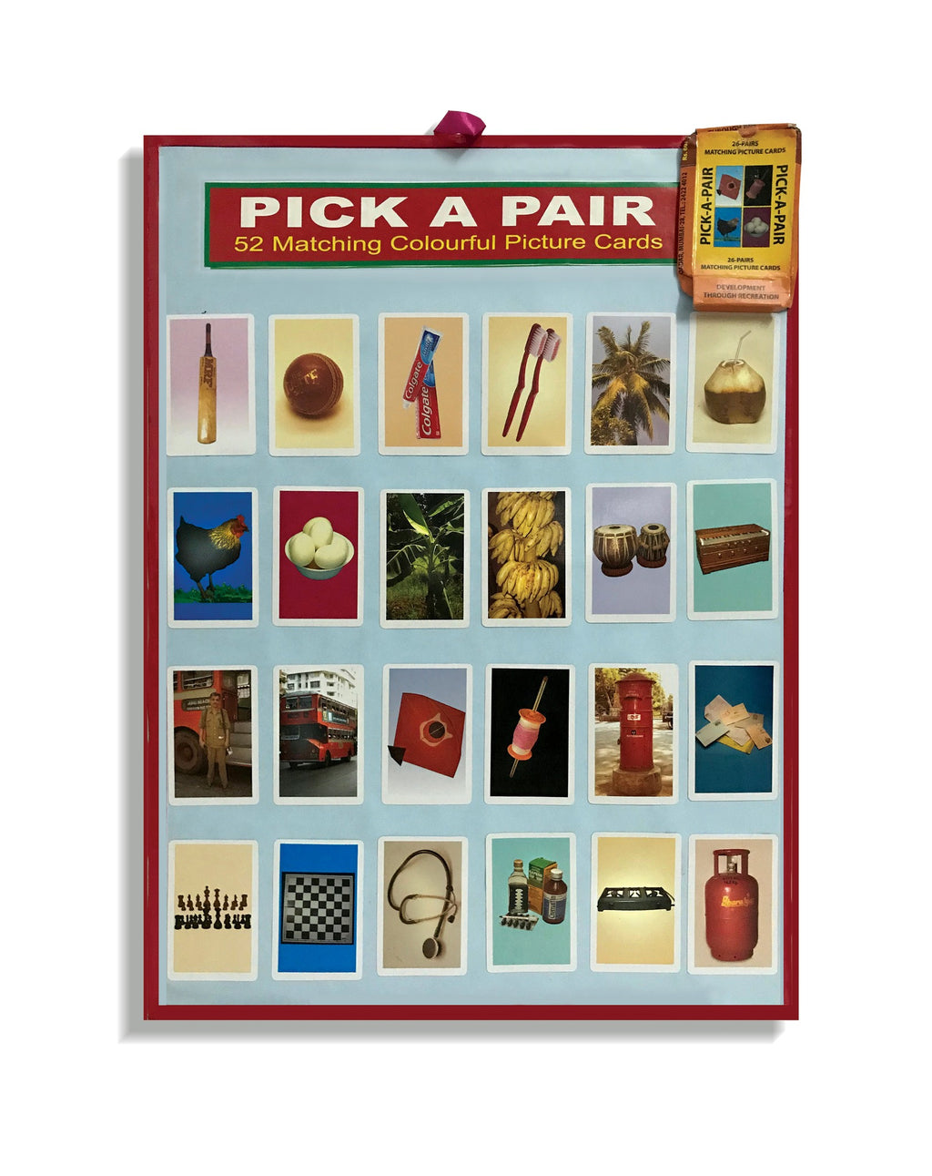 Pick a Pair matching picture cards displayed on a board