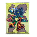 Wild animals knob tray puzzle with rabbit, elephant, lion, tiger, deer and monkey