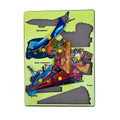Vehicles knob tray puzzle with aeroplane, auto rickshaw, ship and train