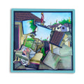 Gudi Padwa festival tray puzzle with gudi raised outside a home