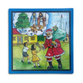 Christmas festival tray puzzle with Santa Claus, gifts and Christmas tree