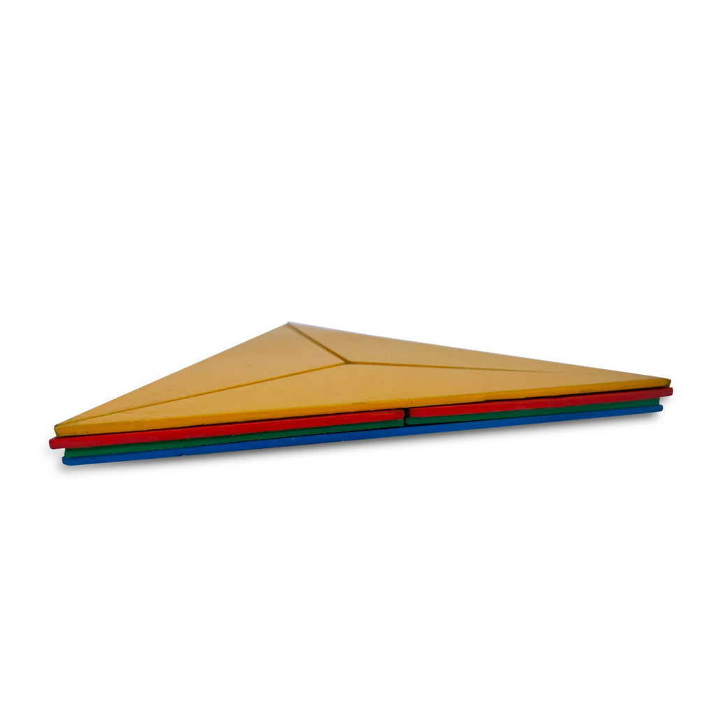 Fraction triangles stacked, side view