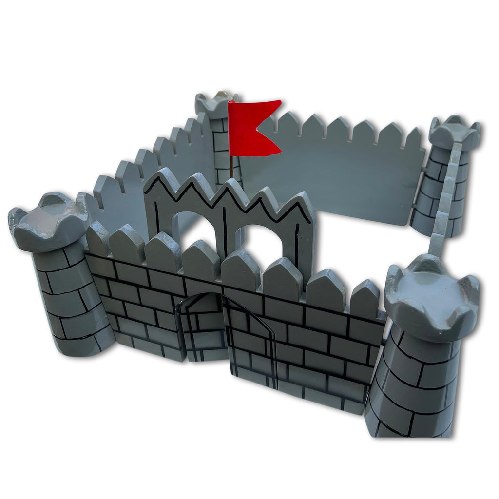 Folding fort from above at an angle, showing the inner courtyard