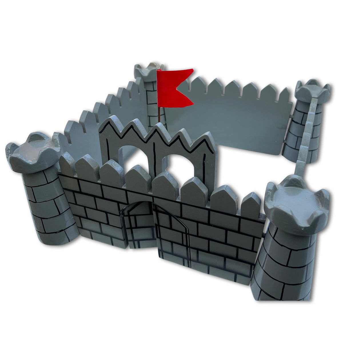 Folding fort from above at an angle, showing the inner courtyard