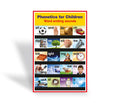 Phonetic Board Word ending sounds chart with all, and, ay, ight, ing and pictures