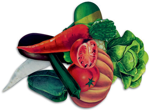A set of 10 Vegetables (Small size) - Flashcard Cut-outs