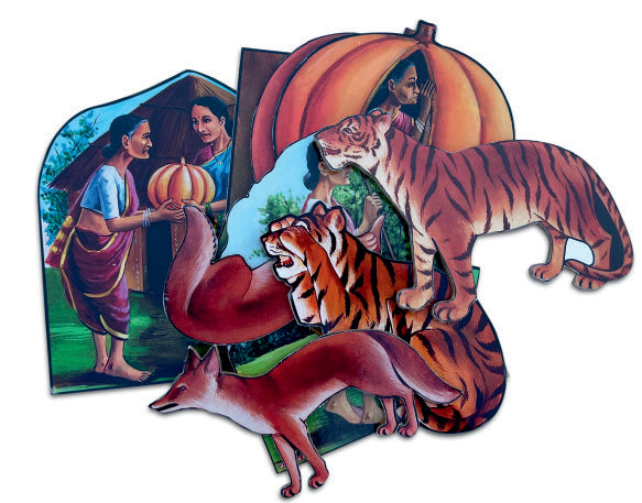 Old lady and the Pumpkin - Flash Card Story Cut-outs