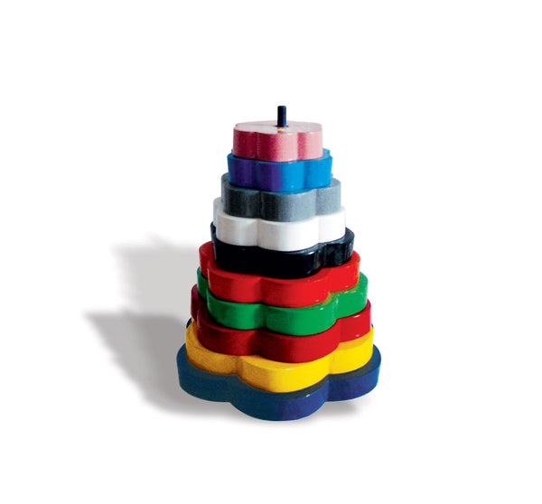 Wooden Flower-Shaped Pyramid (Stacking Toy)