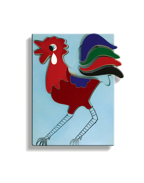 Rooster Wooden Jigsaw Tray Puzzle 12 inches x 9 inches