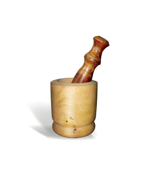 Wooden Mortar & Pestle (Khalbatta)- खास बालमंदिरासाठी खलबत्ता - Wooden Finish (Polished)