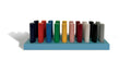 Colour pairing board with 20 pegs in 10 colours on a blue base