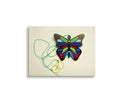 Climbing butterfly toy with green strings and pull rings