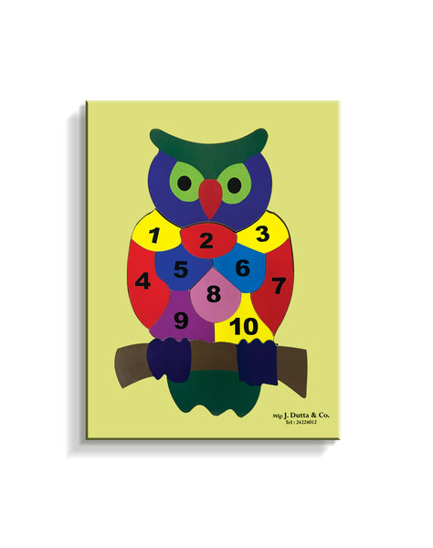 Owl with No. 1 to 10 - Puzzle - English