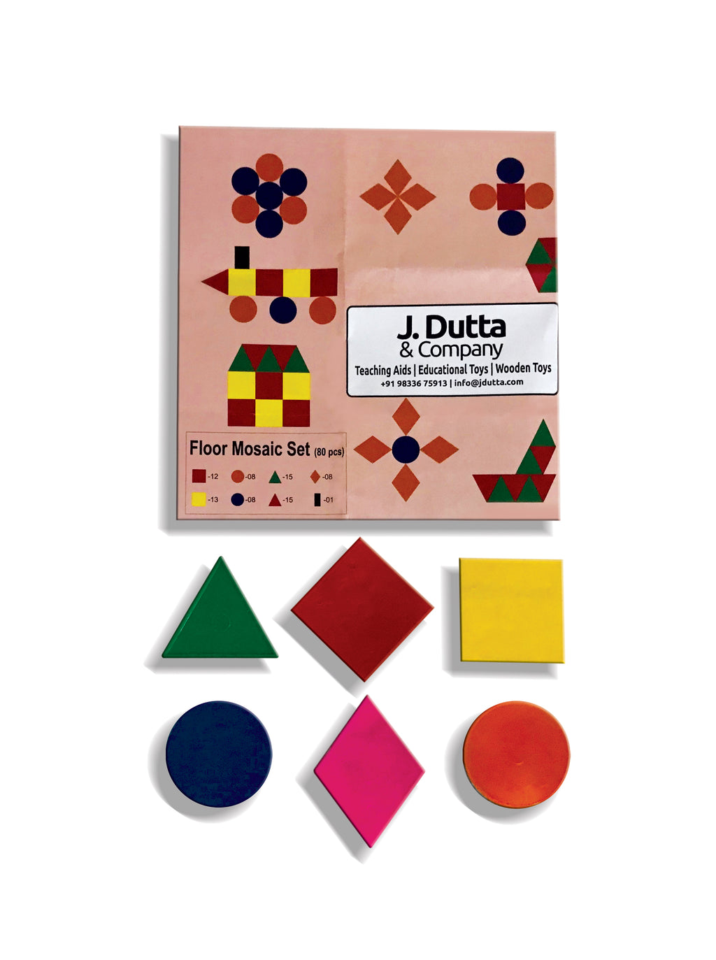 Floor Mosaic Set - Plastic - 80 chips - Make your own design