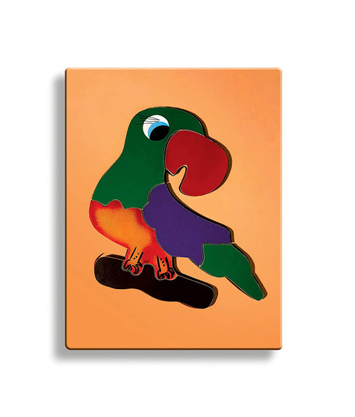 Parrot Wooden Jigsaw Tray Puzzle 12 inches x 9 inches (Retro)