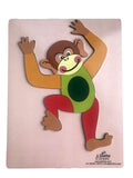 Monkey Wooden Jigsaw Tray Puzzle 12 inches x 9 inches