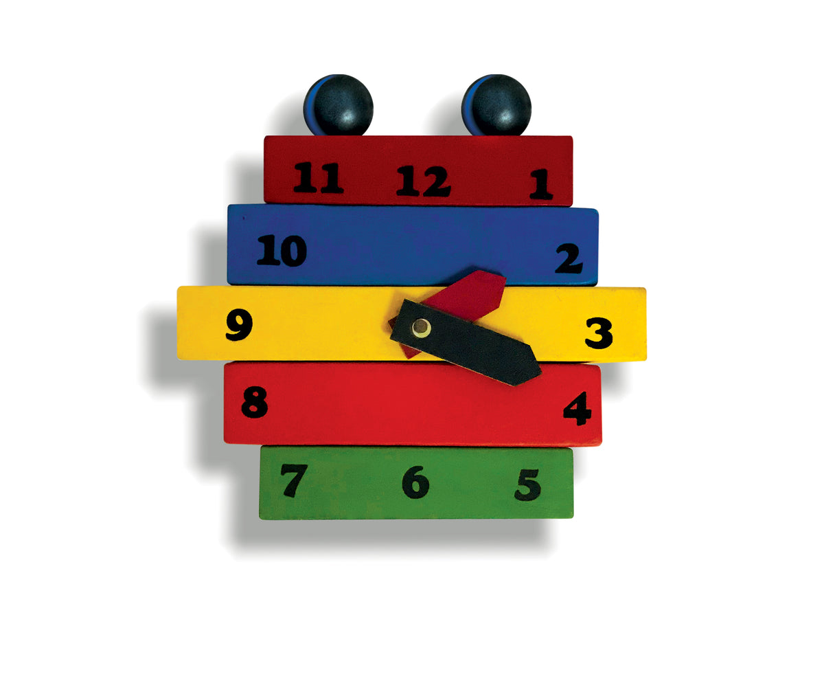 Clock of 5 wooden blocks (Hexagonal)