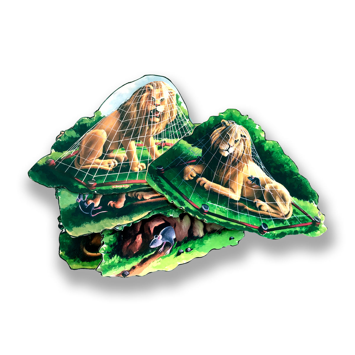 Lion and the Mouse  - Flash Card Story Cut-outs