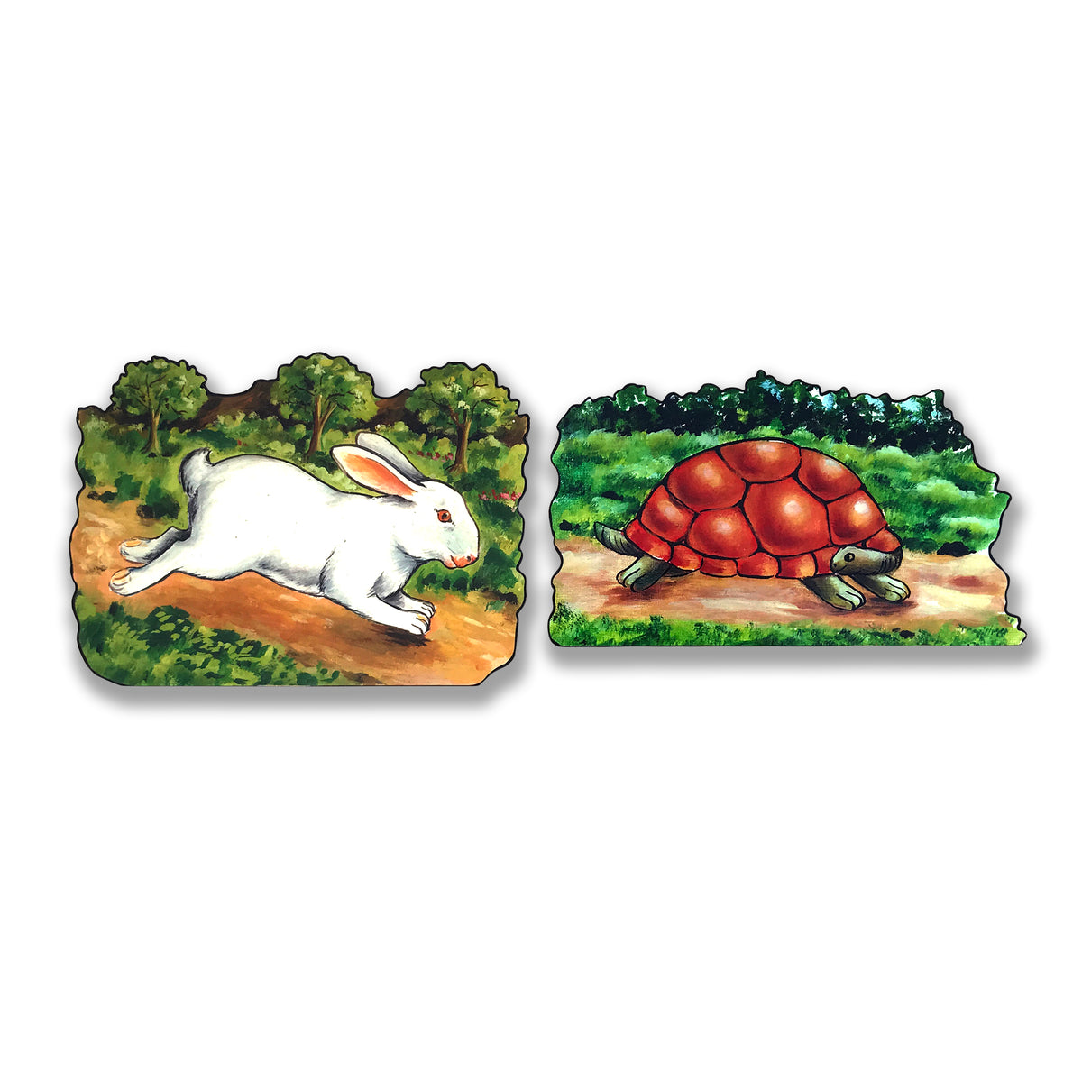 Hare and the Tortoise - Flash Card Story Cut-outs