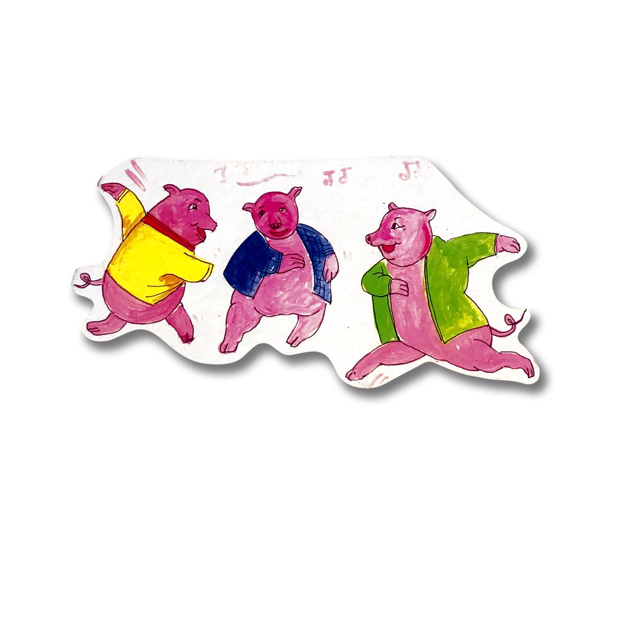 Three little Pigs - Flash Card Story Cut-outs
