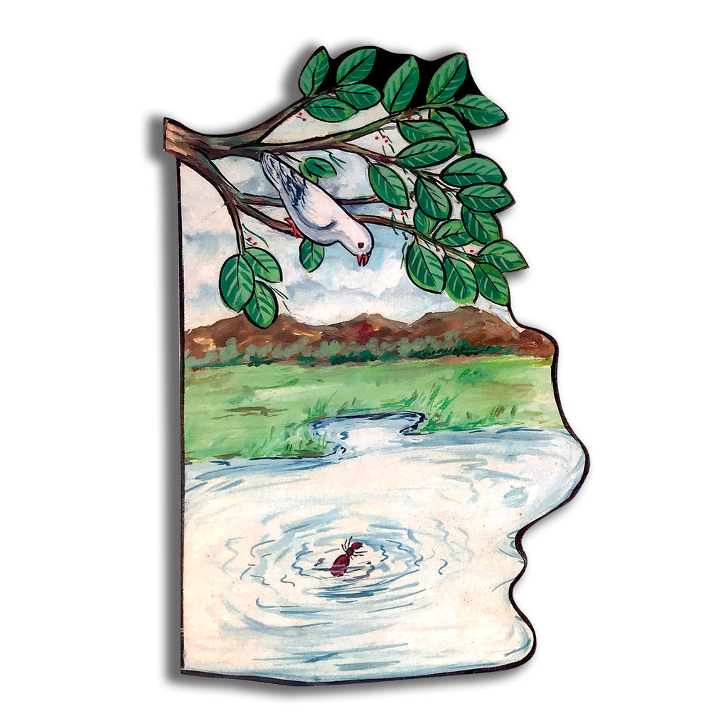 Ant and Dove - Flash Card Story Cut-outs