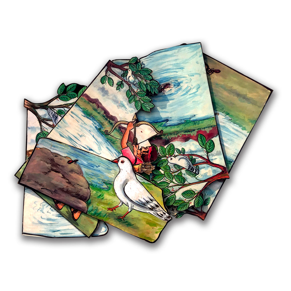 Ant and Dove - Flash Card Story Cut-outs