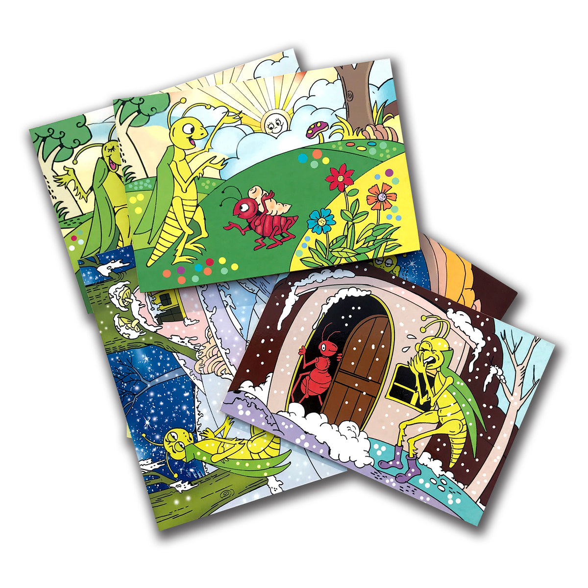 Ant and the Grasshopper - Flash Card Story Cut-outs