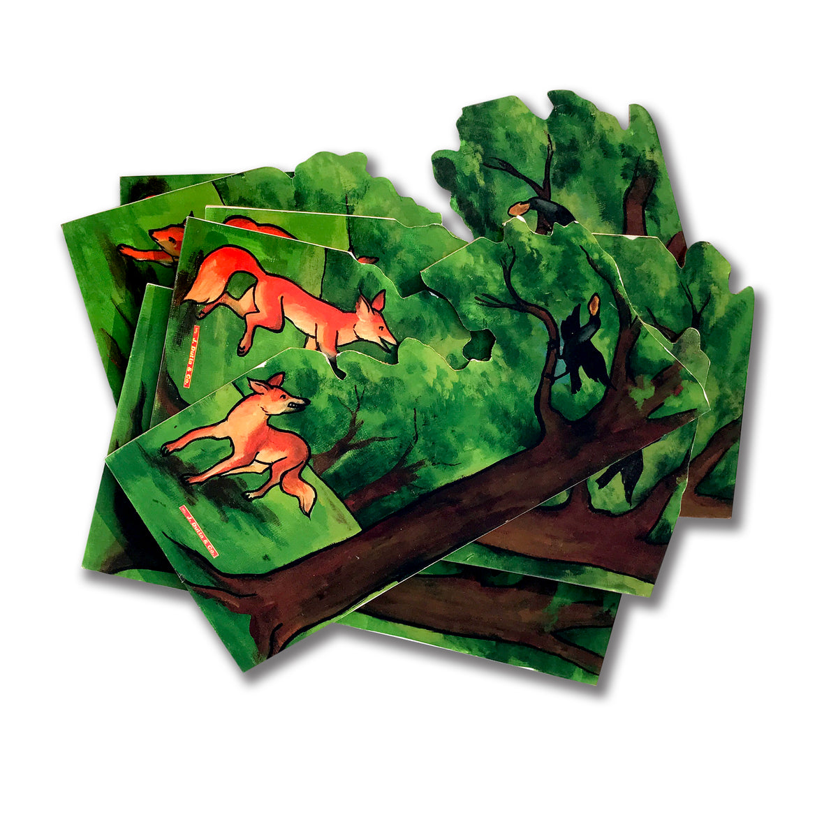 Fox and Crow - Flash Card Story Cut-outs
